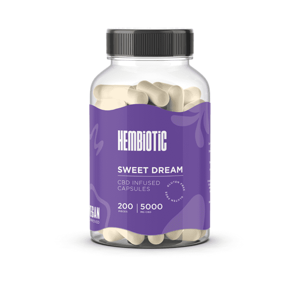 Hembiotic 5000mg Bulk Functional CBD Capsules - 200 Caps - Image 2