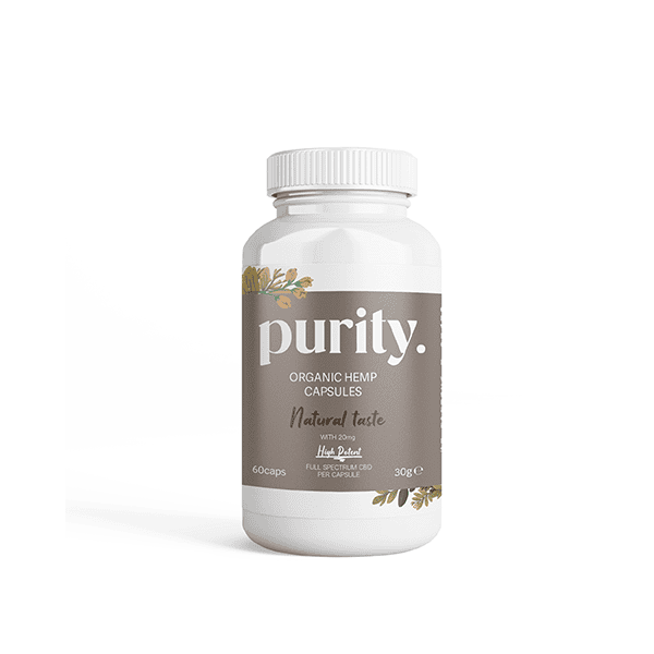 Purity 1200mg Full-Spectrum High Potency CBD Capsules - 60 caps